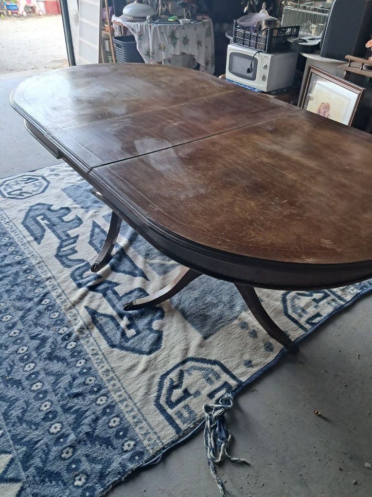 Mesa de madeira antiga extensivel grande