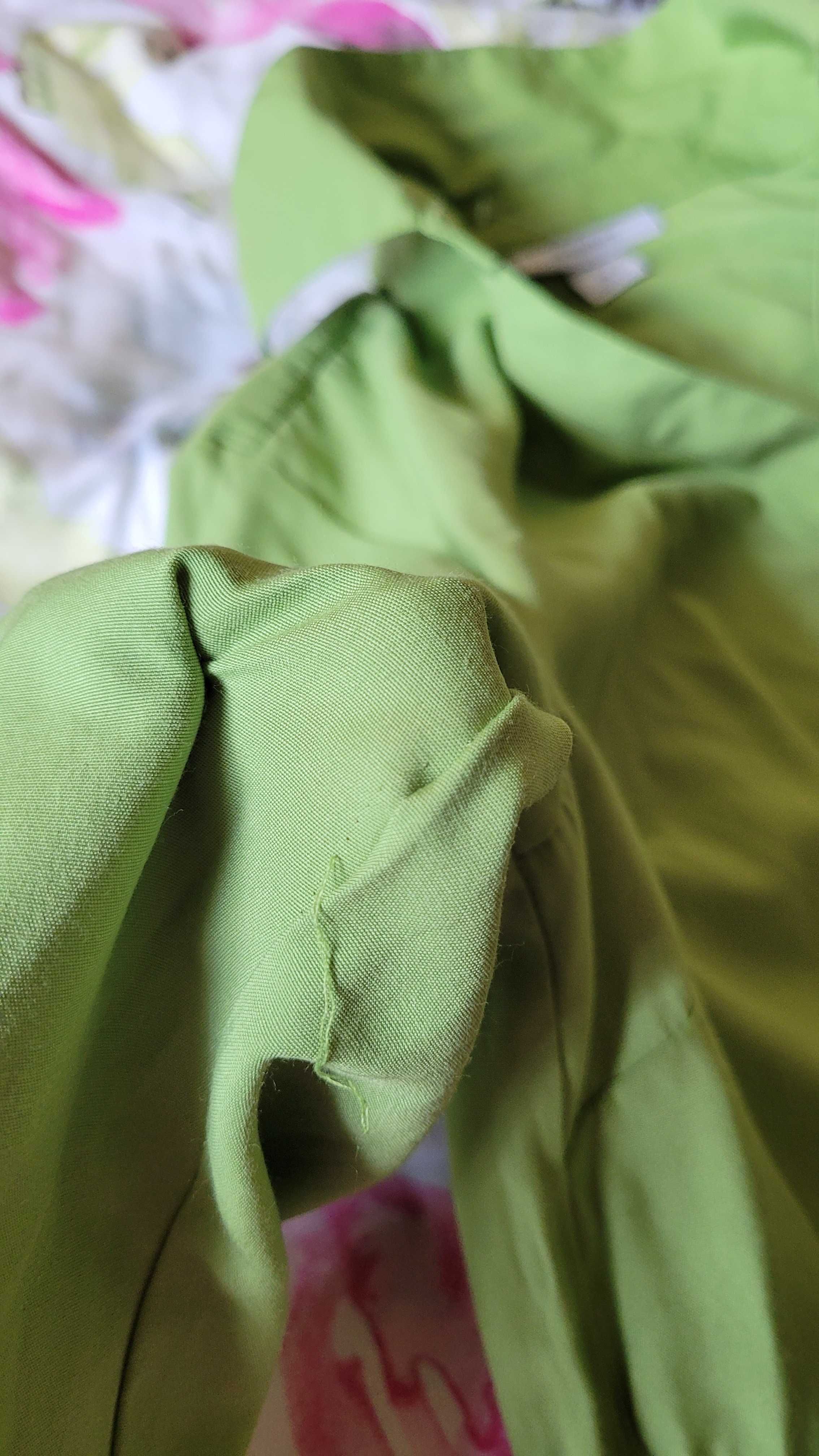 Zielona elegancka  wiosenna koszula zwiewna 36 S