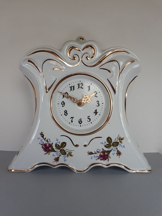 Chodzież porcelanowy zegar kominkowy