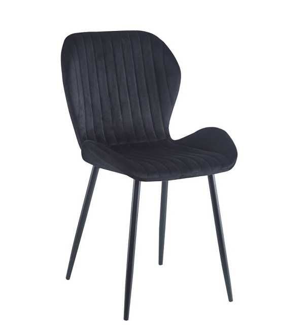 Krzesło K1-FX - welur + czarne nogi - 7 kolorów