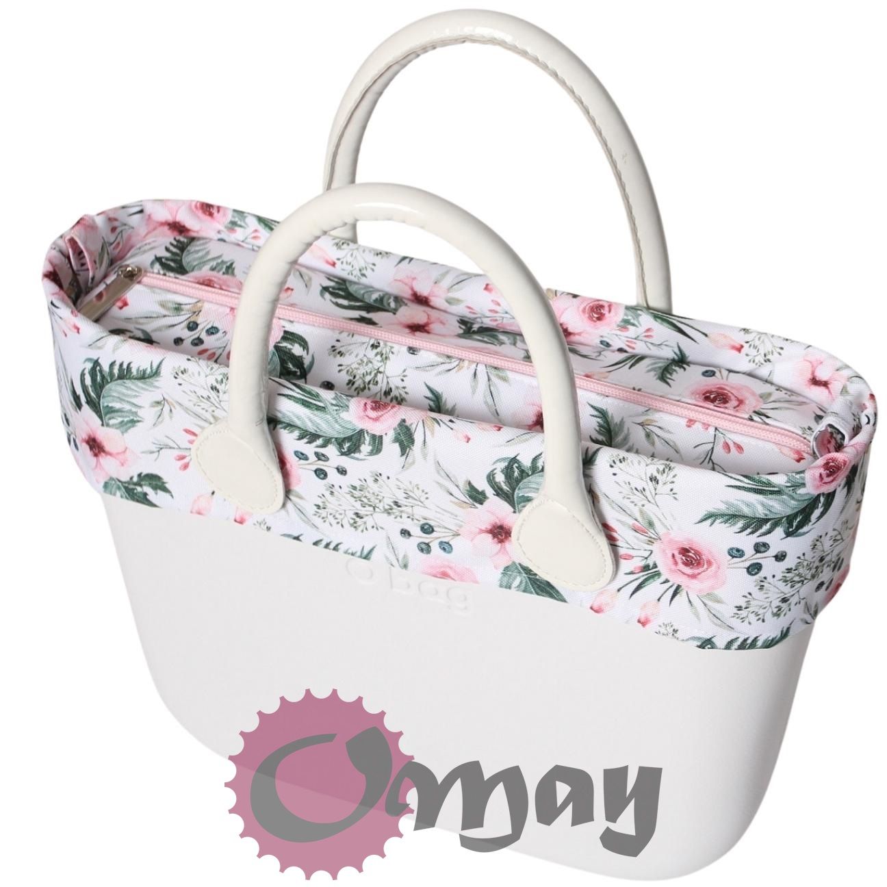 organizer OBAG MINI +OPASKA róże różany ogród 2 kieszenie wkład OMAY