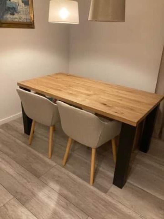 Handmade stół dębowy dąb drewniany loft na wymiar