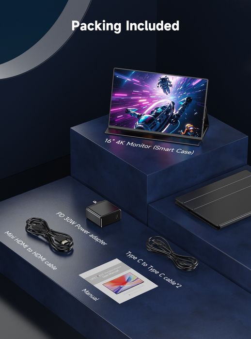 Портативний монитор UPERFECT 16'' 4K UHD 16:10 3840х2400 1200Nits sRGB