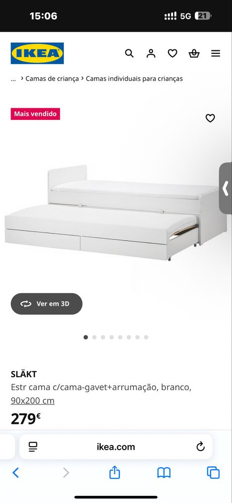 Cama dupla ikea Slakt