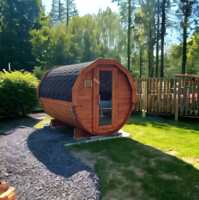 Sauna ogrodowa beczka