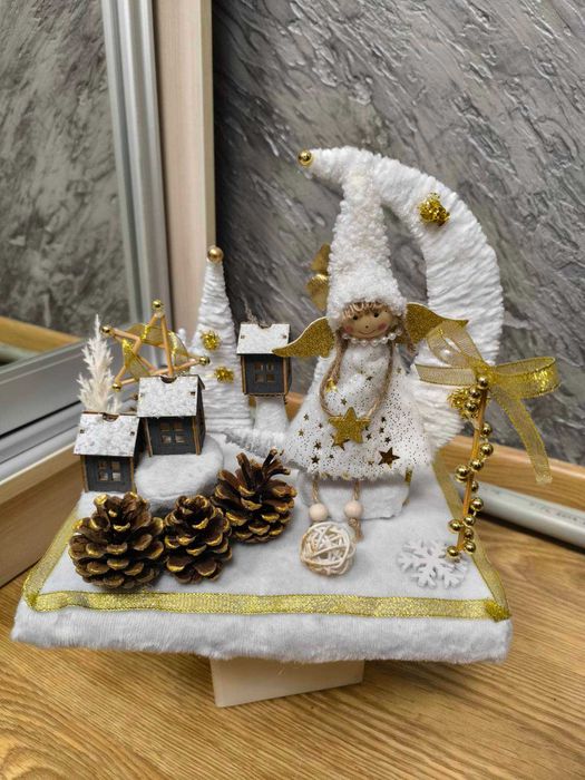 Новорічна композиція в школу садочок, поробка, зимова казка, самовиріб