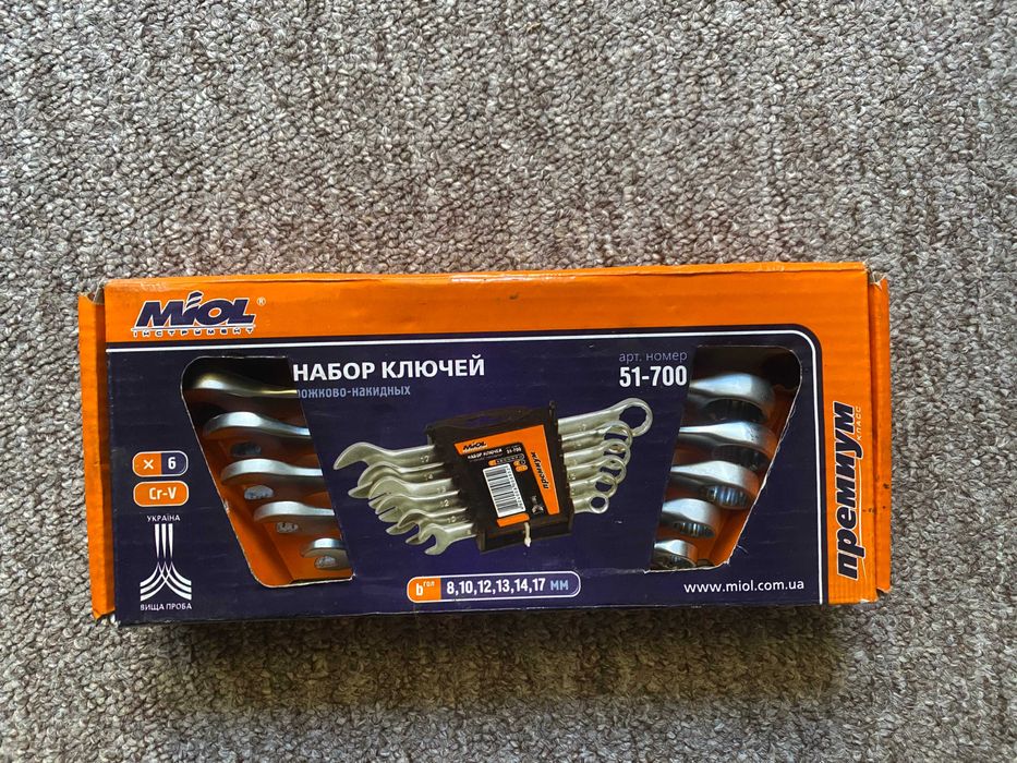 Набір рожково-накидних ключів