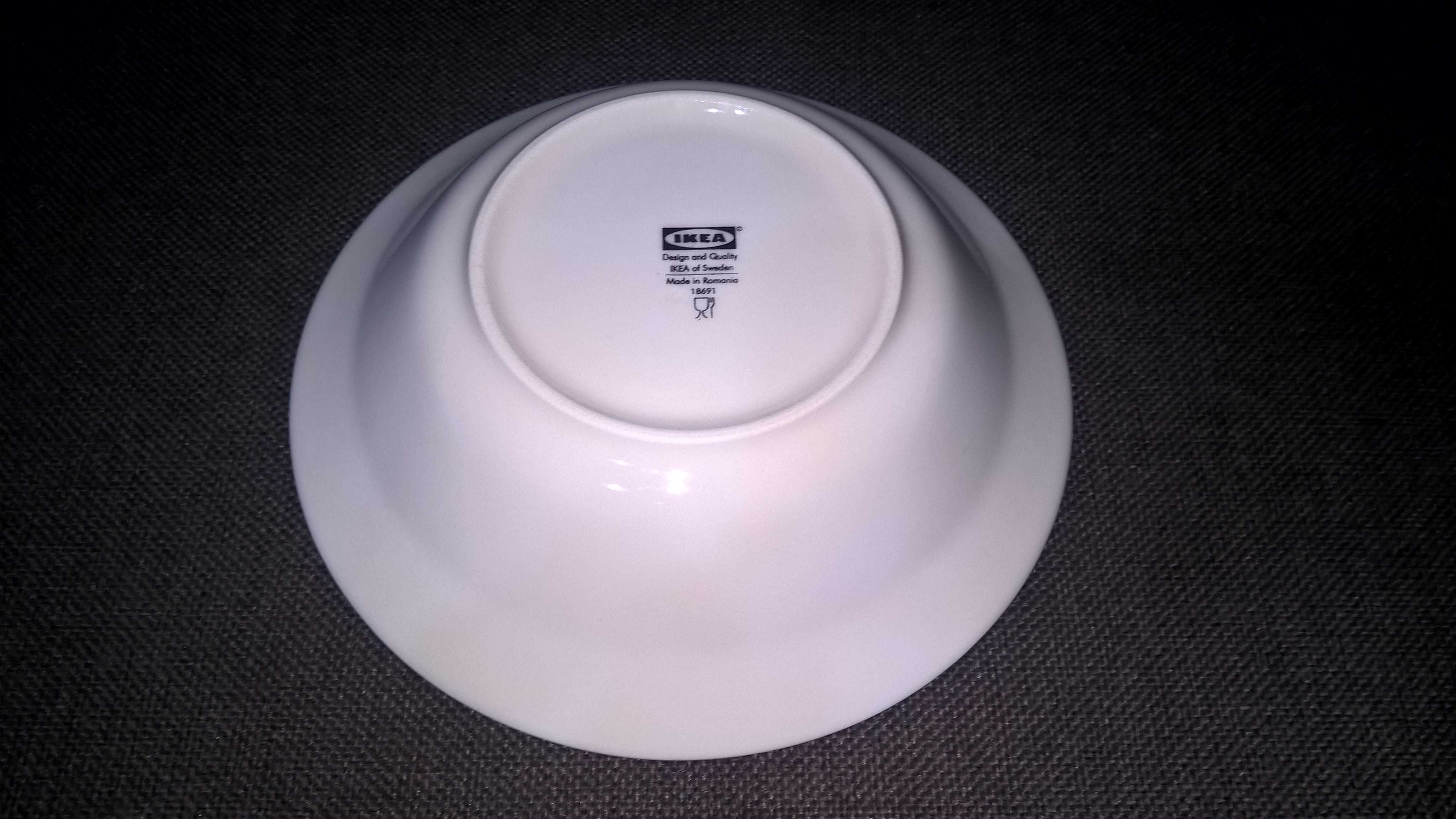 4 duże wysokie głębokie talerze Ikea (écru) - średnica ok. 20 cm