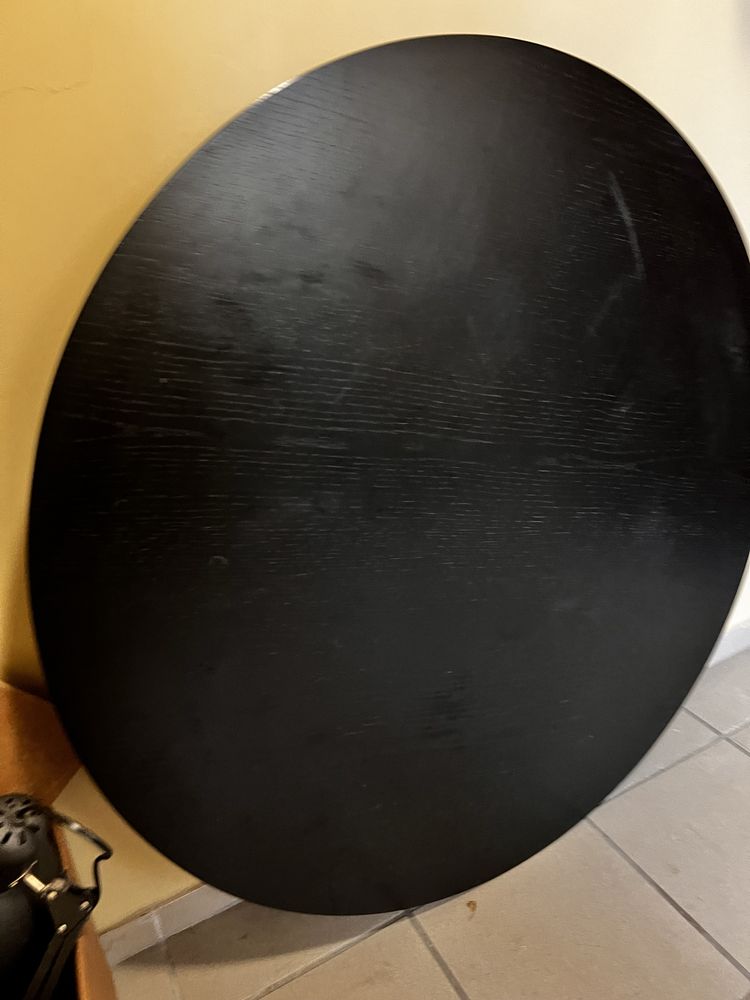 Stół okrągły czarny 105 cm