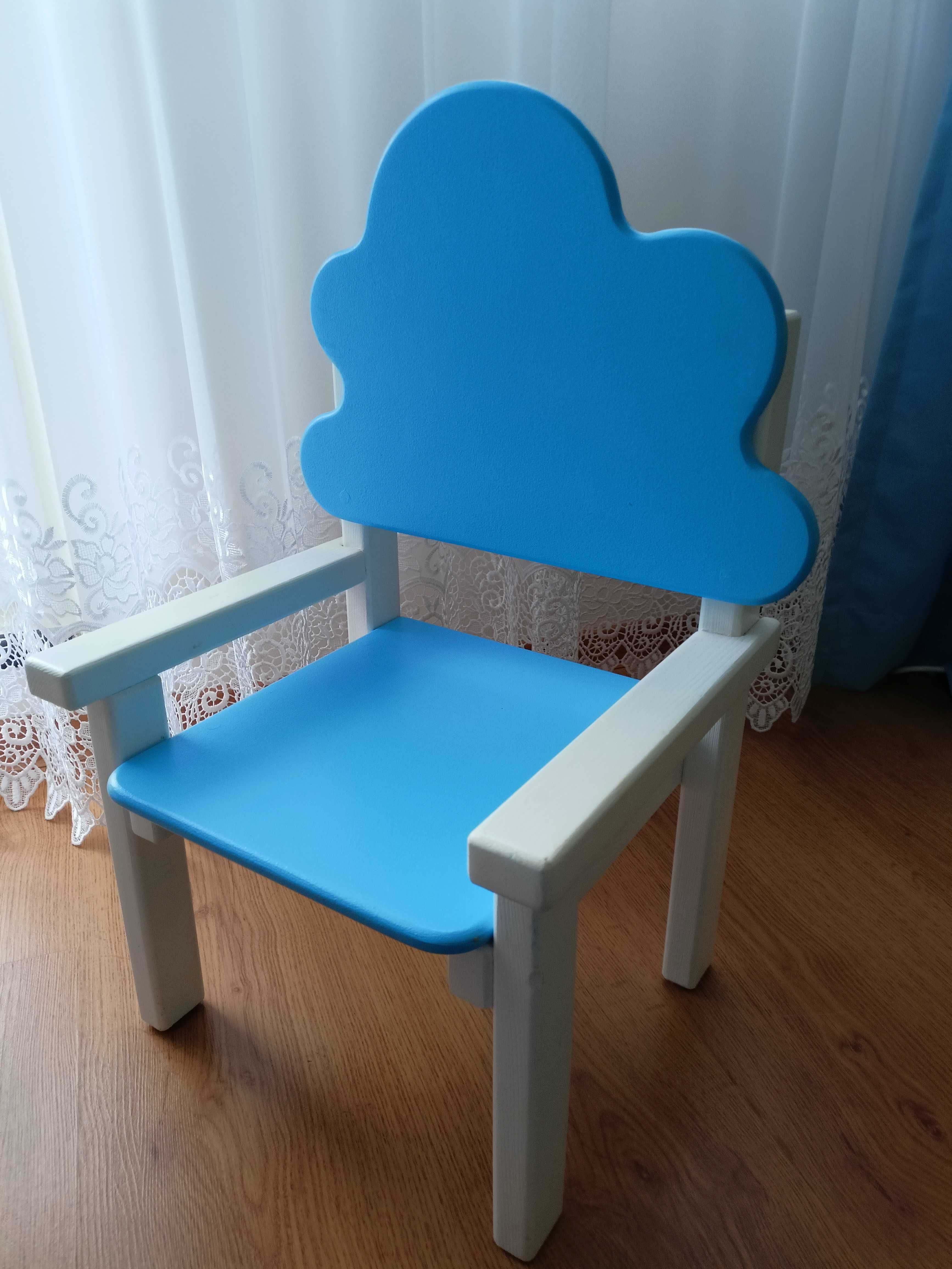 Stolik i krzesełko chmurka drewniane na wzrost 80-95