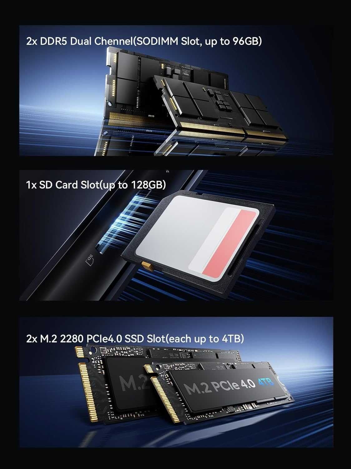 G7 Ti Mini PC Core i9-14900HX (24C/32T, up to 5.8GHz)  topo de gama