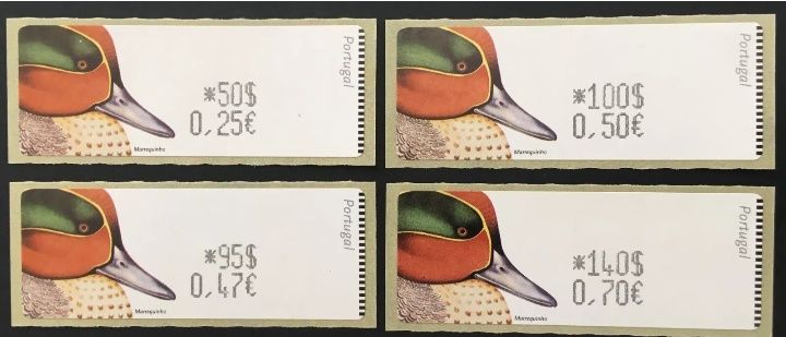 2000 Etiqueta Aves De Portugal Marroquino MNH **