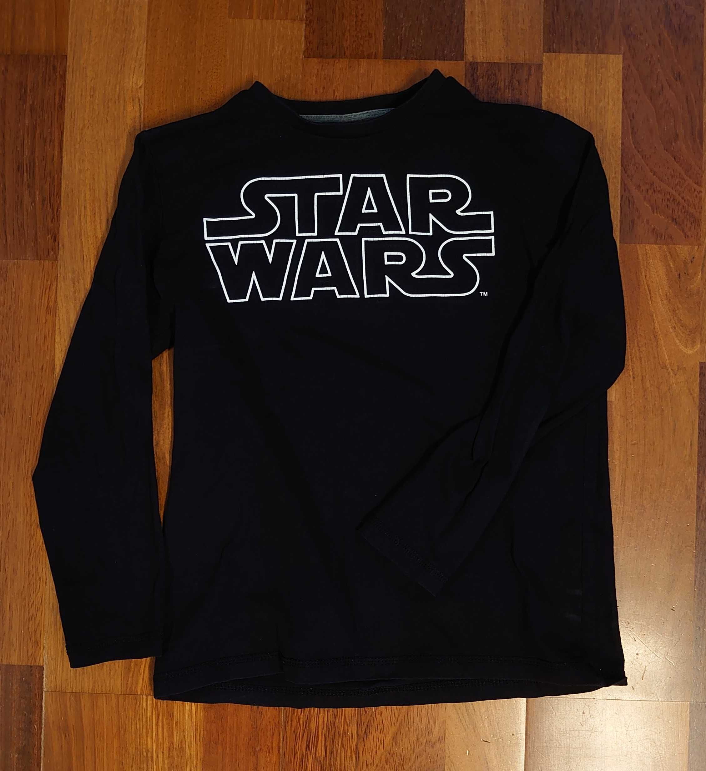 Koszulka bluzka chłopięca longsleeve Star Wars czarna S/140 S.Oliver