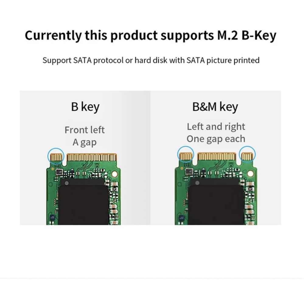 Adapter przejściówka dysku M2 SATA do SATA 3 | 2.5" SSD | 6 Gbit/s