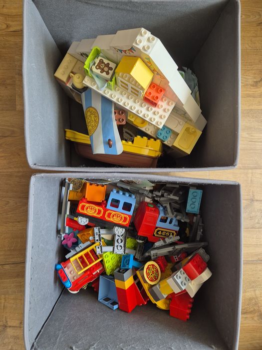 4 zestawy- klocki Lego Duplo 2 pudełka Ikea Drona