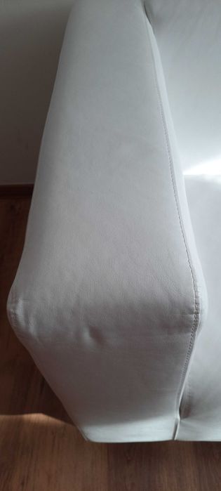 Kanapa sofa Ikea biała skóra