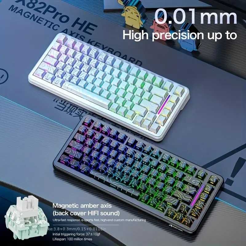 ATTACK SHARK X82PRO HE бездротова RGB магнітна клавіатура