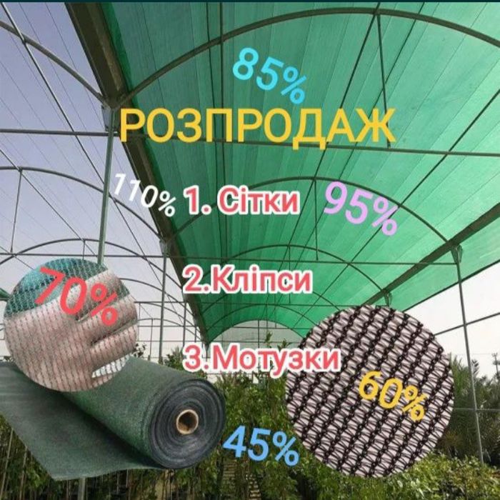 Сетка Затеняющая Сітка Затіняюча забор паркан 95% 85 70% 60% люверсами