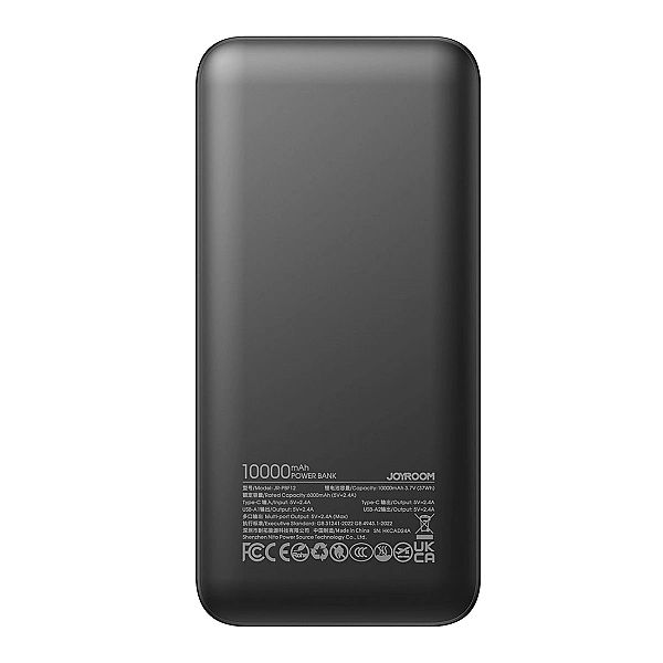 Powerbank Joyroom JR-PBF12/10000mAh 2.4A 2x USB-A 1x USB-C - czarny