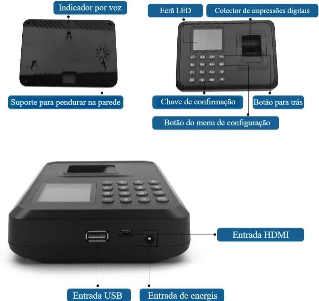 Relógio de Ponto Biométrico / USB / Sem Software