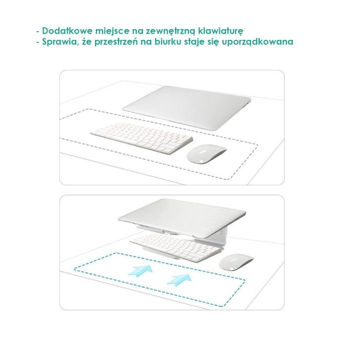 ALUMINIOWA PODSTAWKA podkładka STOLIK pod LAPTOPA macbook okazja hit