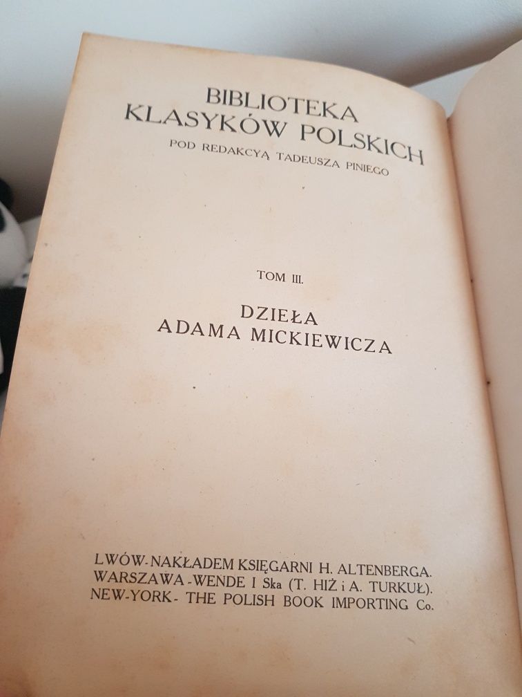 Dzieła Adama Mickiewicza t.IIIwydanie Tadeusz Pini