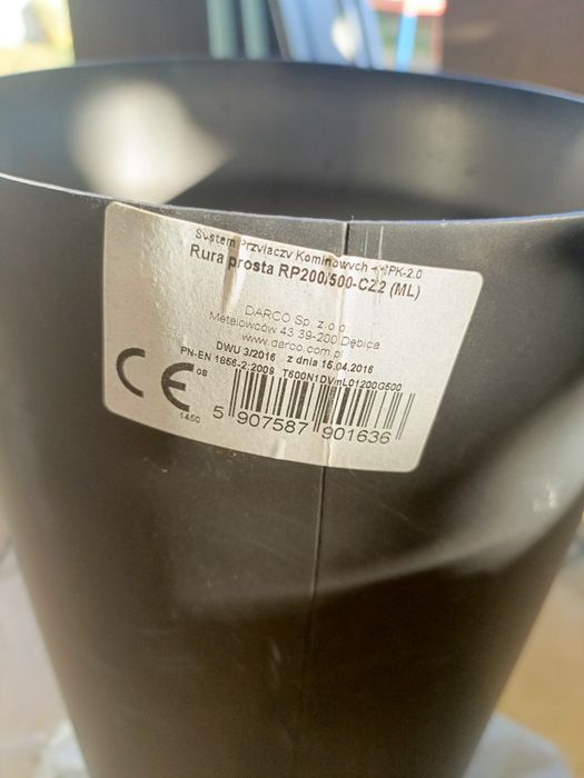 Nowa rura kominowa DARCO stalowa fi 200
