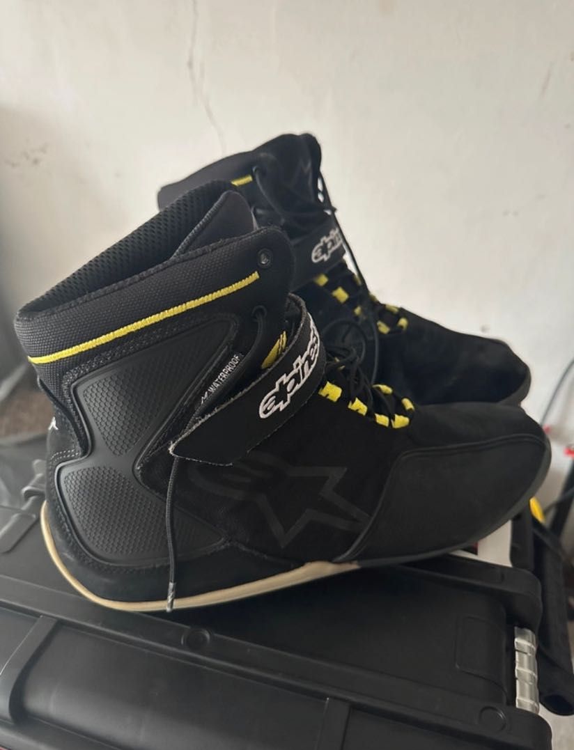 Alpinestars Fastback Wp Czarne-Zielone Buty na motor