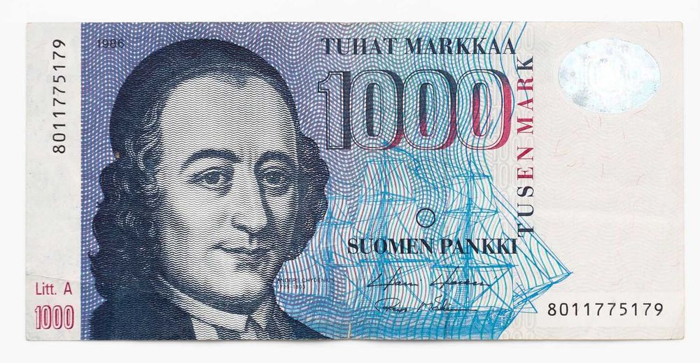 Banknot 1000 marek Finlandia 1986 P.121