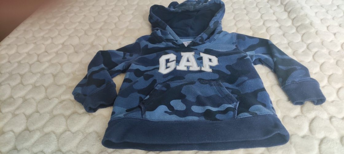 Gap toddler boy bluza z kapturem blue military niebieska 18-24 mies.