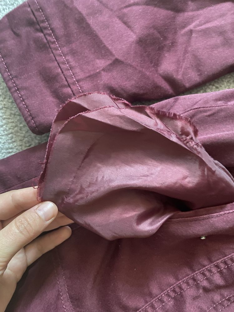 Bordowa kurtka jesien zima parka only M