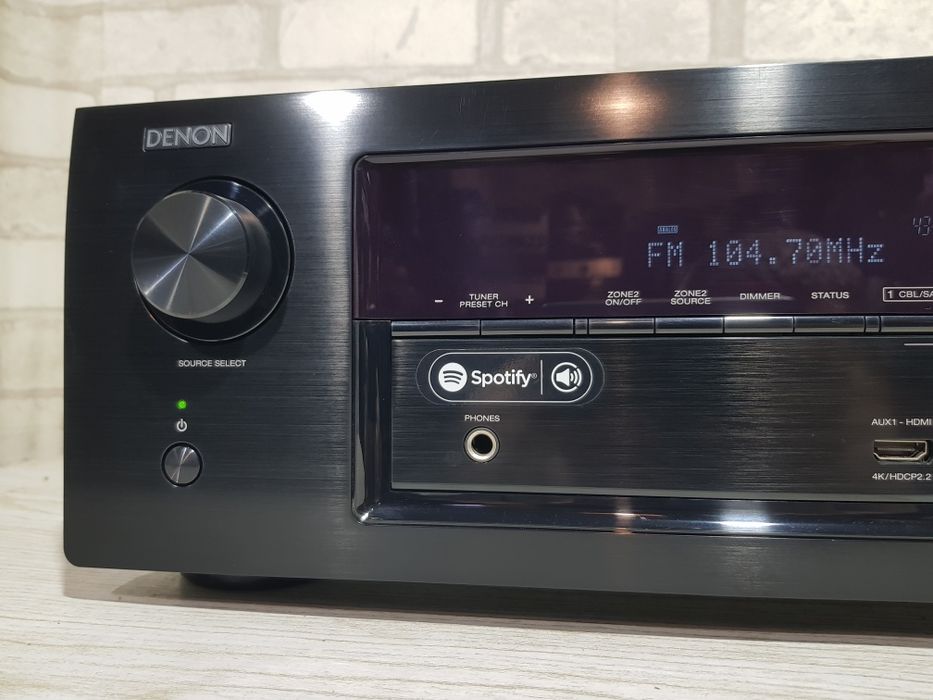 7.2 AV ресивер DENON AVR X2400, *7x105 Вт, HDMI, USB, Wi-Fi, Bluetooth
