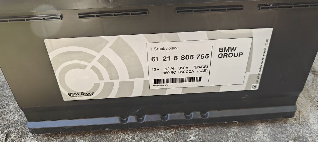 Akumulator BMW 12V92Ah850A AGM 22Rok Orginał
