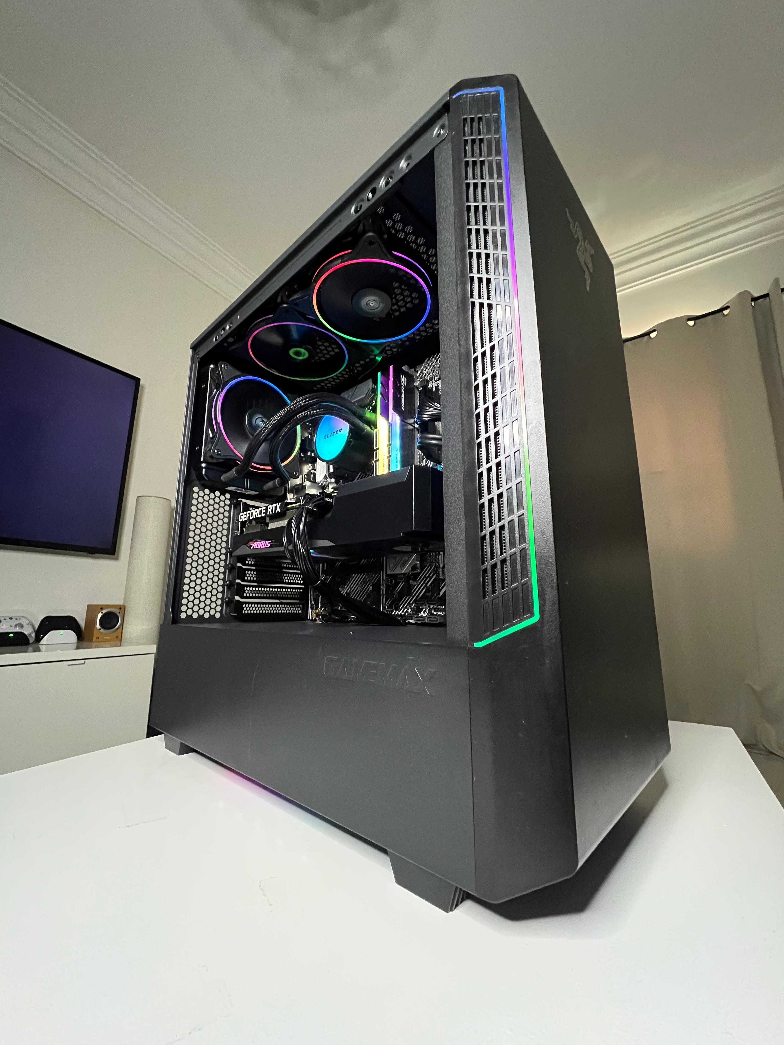 PC Gamer p/ 1440p | RTX 3060 AORUS | Water Cooler | Como Novo