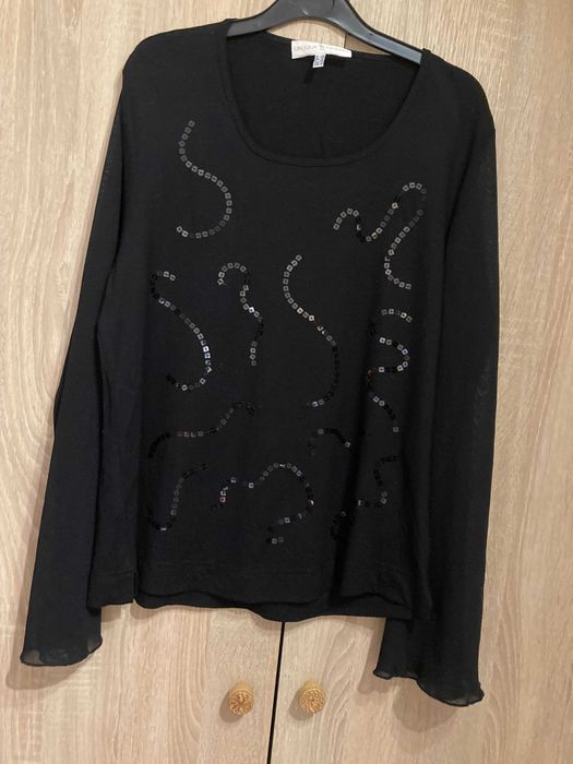 czarna cekinowa bluzka rozmiar 42