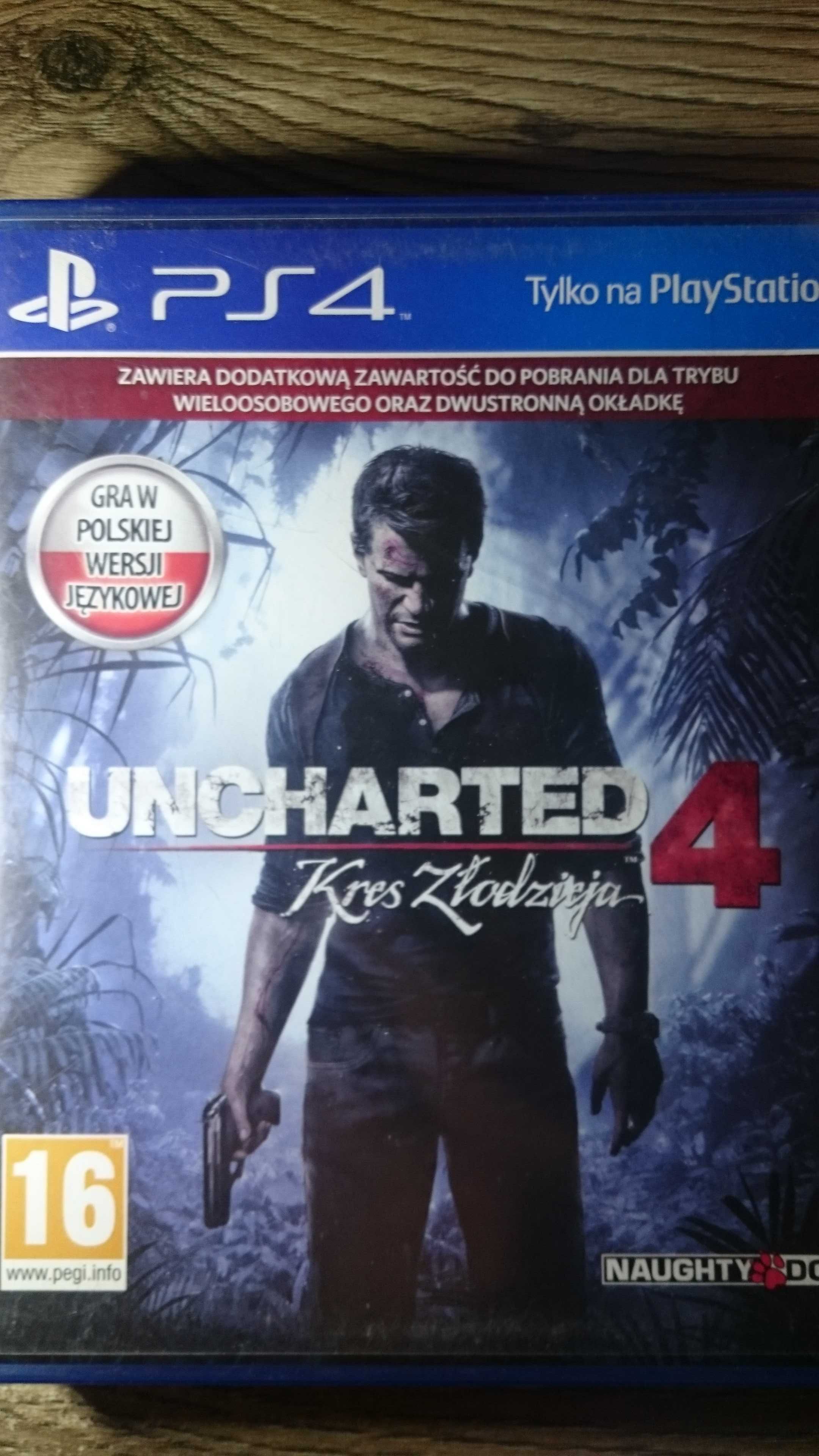 Gra Uncharted 4 PL PS4  Playstation 4 GTA Spiderman Wiedźmin