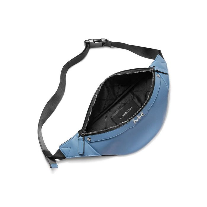 Сумка на пояс (бананка) с натуральной кожи Michael Kors Varick Blue