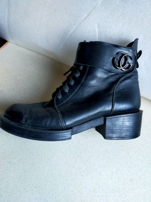 Buty zimowe trzewiki kozaki trapery skórzane GG  39