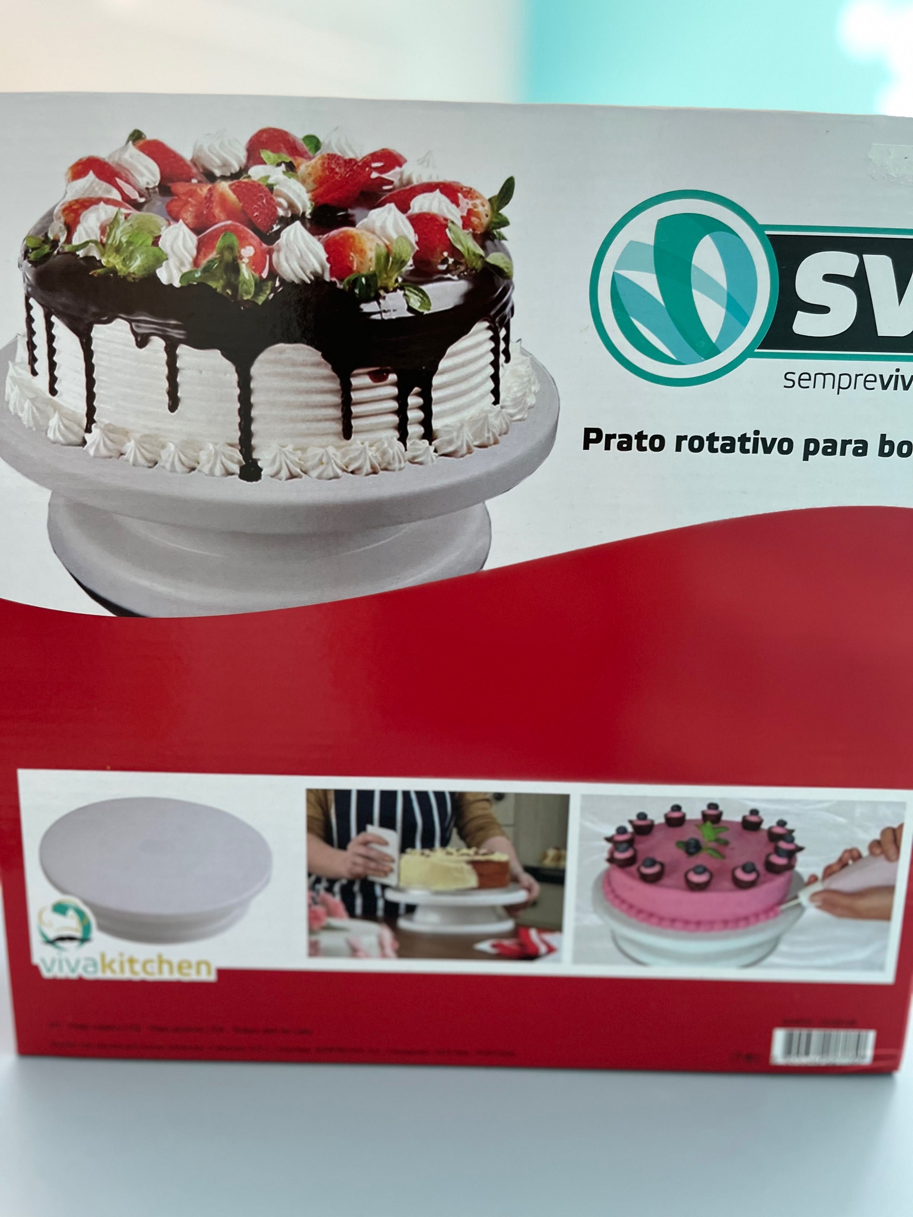 Prato Rotativo  para decorar bolos