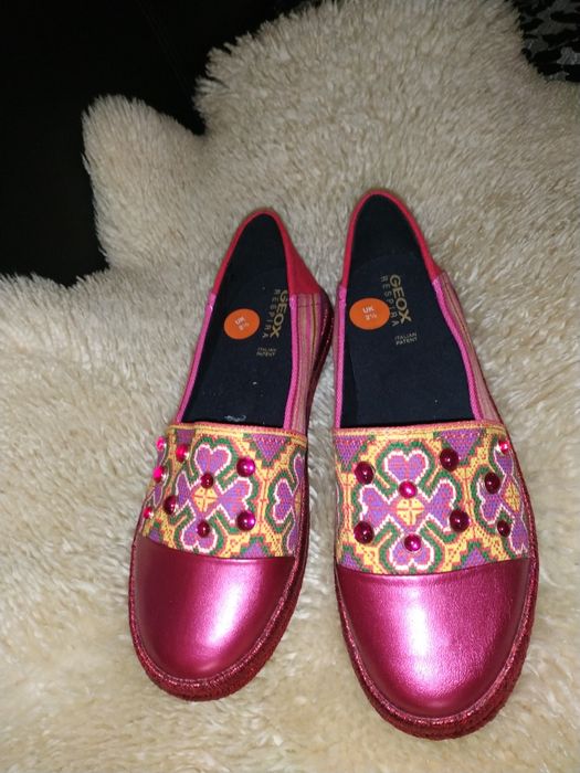 Geox еспадрильї розові 35 р по устілці 23.5 см ширина 8см