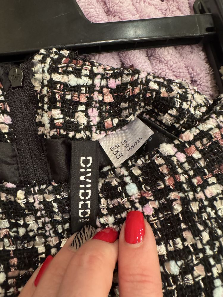 Юбка твідова , спідниця h&m , розмір M