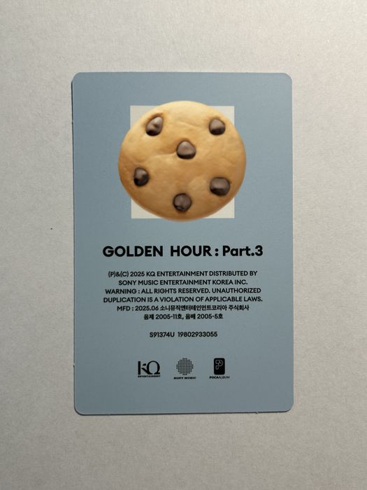 Grupowa karta QR ATEEZ Golden Hour Part. 3 pocaalbum