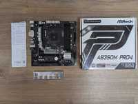 Материнська плата ASRock AB350M Pro4 AM4, AMD B350, PCI-Ex16 під Ryzen