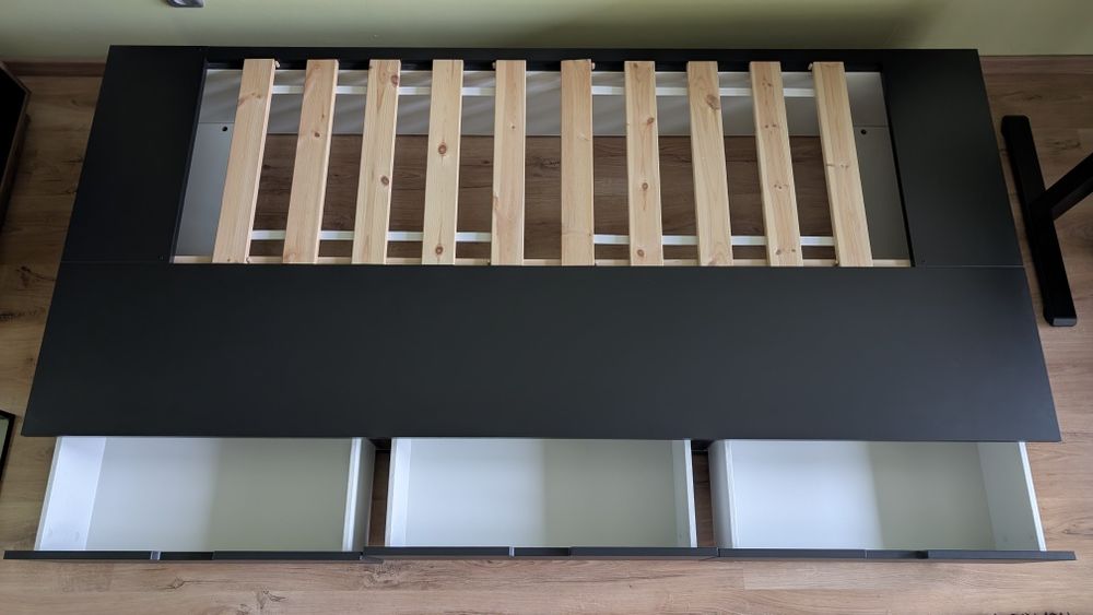 Łóżko Ikea Nordli 90x200 z szufladami + materac gratis