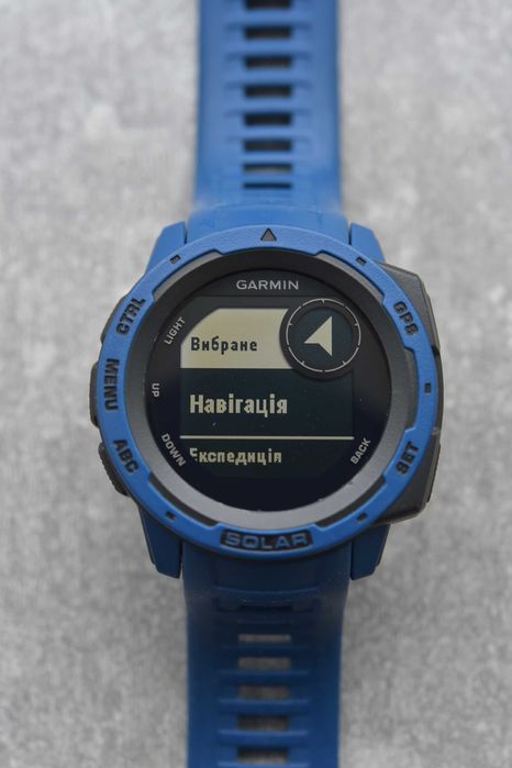 Garmin Instinct Solar синій колір gps компас