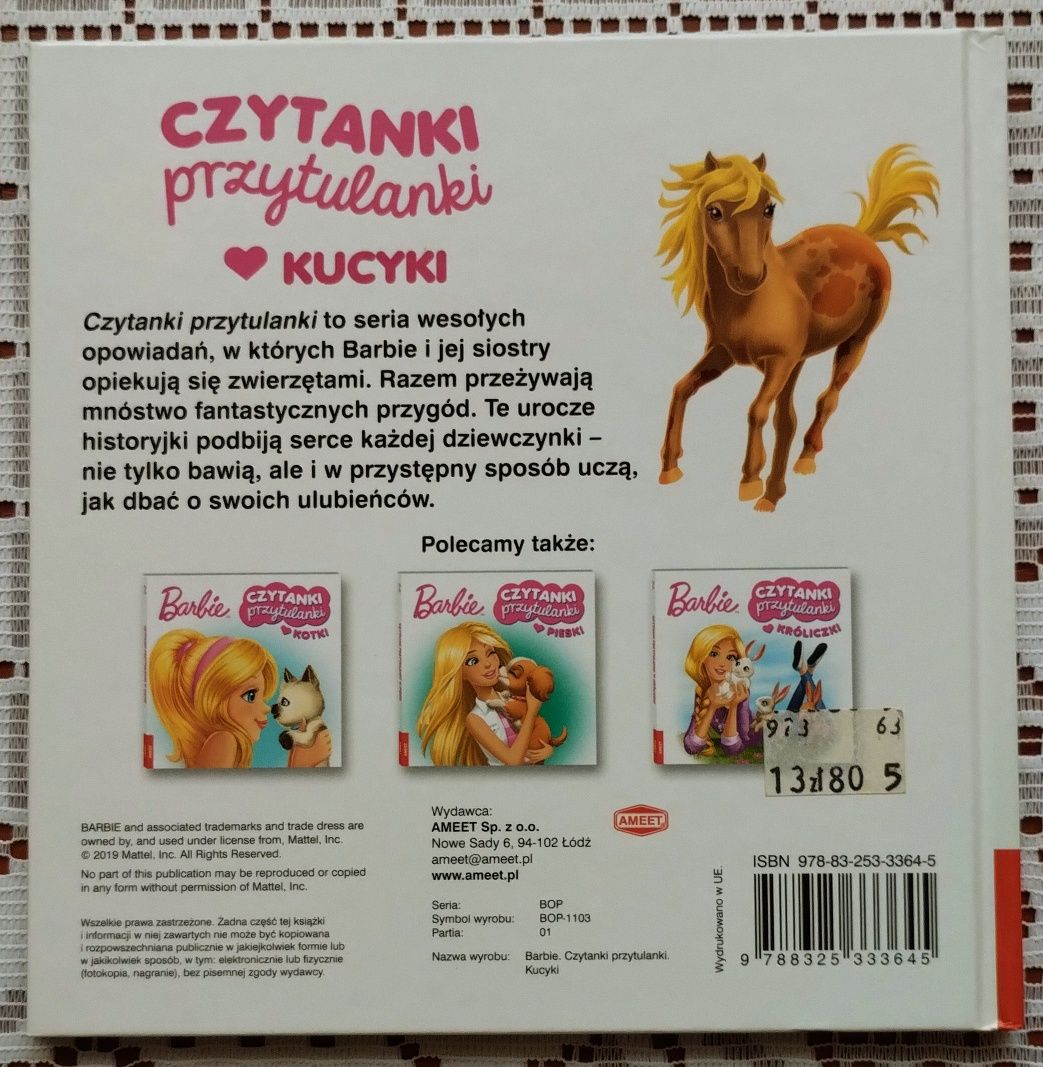 Książka Barbie. Kucyki. Czytanki przytulanki.