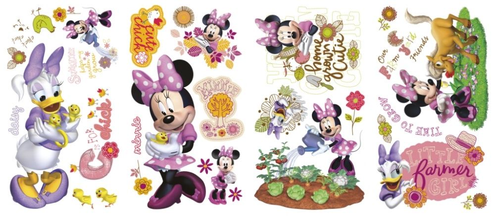 Naklejki ścienne RoomMates DISNEY - Minnie i Daisy na farmie - NOWE!