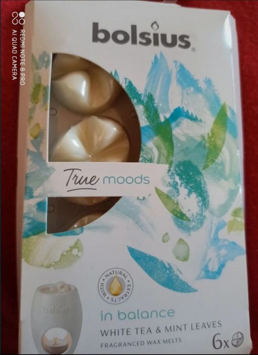 Wosk zapachowy Bolsius In Balance Biała herbata i liście mięty