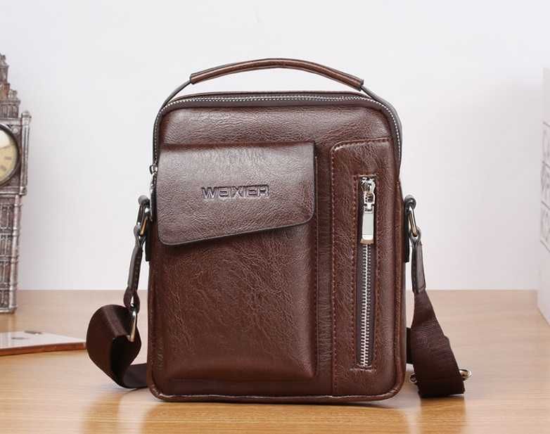 Мужская сумка мессенджер для айпада планшета книг бумаг PU кожа