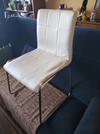 Krzesło modern - biały skay